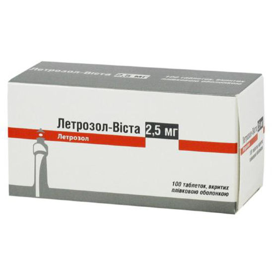 Летрозол-Віста таблетки 2.5 мг №100